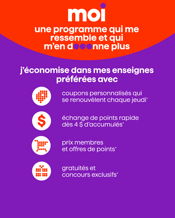 Économisez dans vos enseignes préférées grâce à des coupons personnalisés, des prix membres, des offres de points, des gratuités et des concours exclusifs.