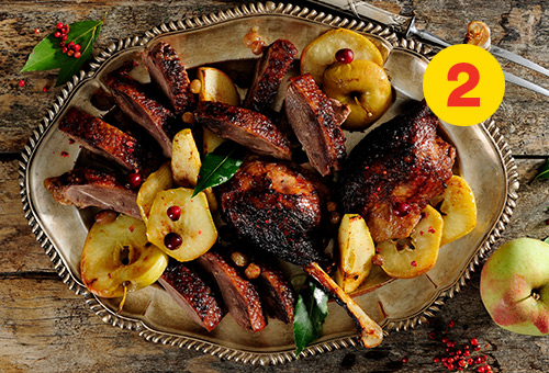 Le canard &eacute;pic&eacute; aux pommes et au gingembre