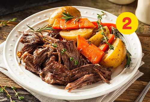 Idée 2: Délicieux b&oelig;uf au vin rouge
