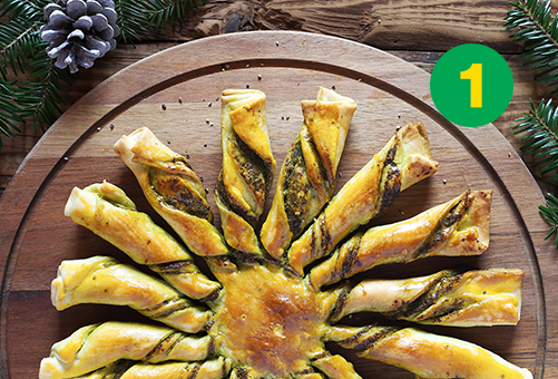 Astuce de No&euml;l #1: Soleil feuillet&eacute; au pesto