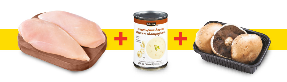 Poulet &agrave; la cr&egrave;me de champignon
