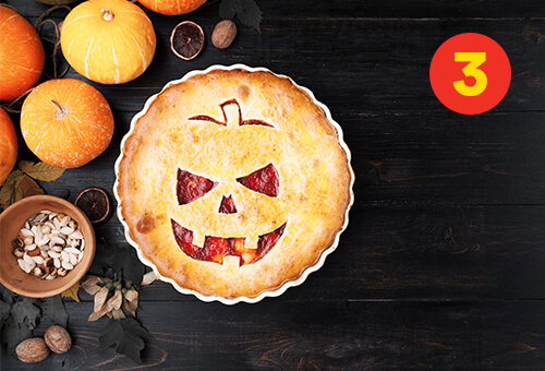 Halloween pumpkin pie